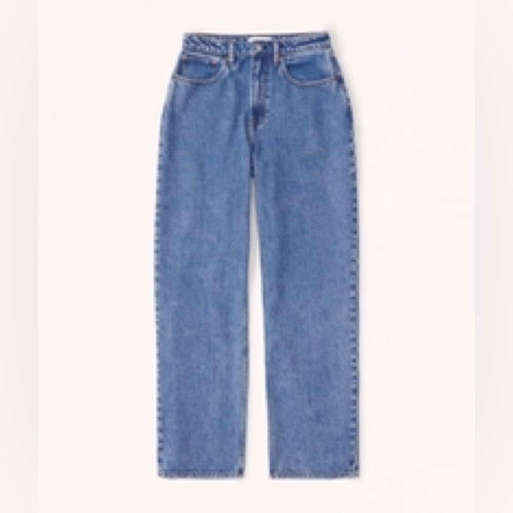Abercrombie & fitch curve love high rise loose jeans in color dark